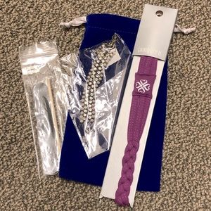 Jamberry accessories lot. Headband, bracelet, file, orange stick, velvet bag NEW